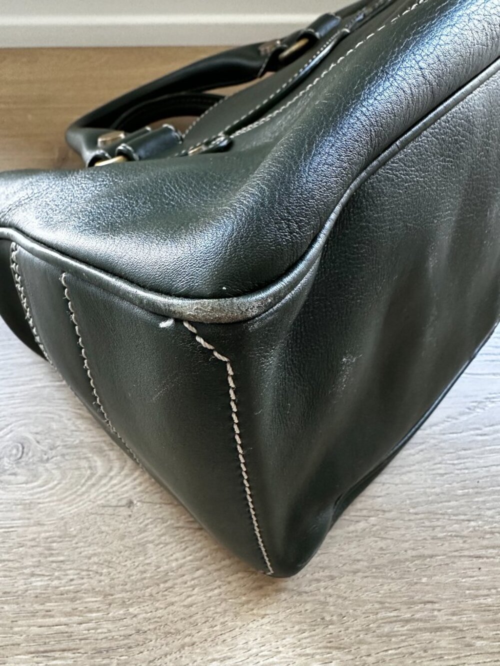 Vintage Celine Boogie Bag in Forest Green Leather - Picture 8 of 8
